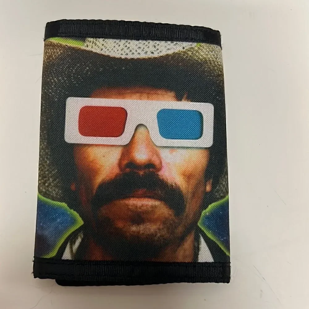 Neff Trifold Velcro Wallet , Cowboy wearing 3d glasses